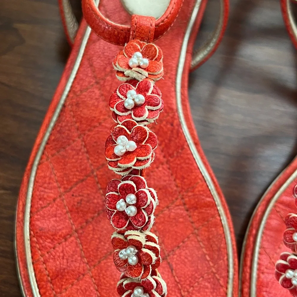 Sold Taking offers! CHANEL Red Sandals
